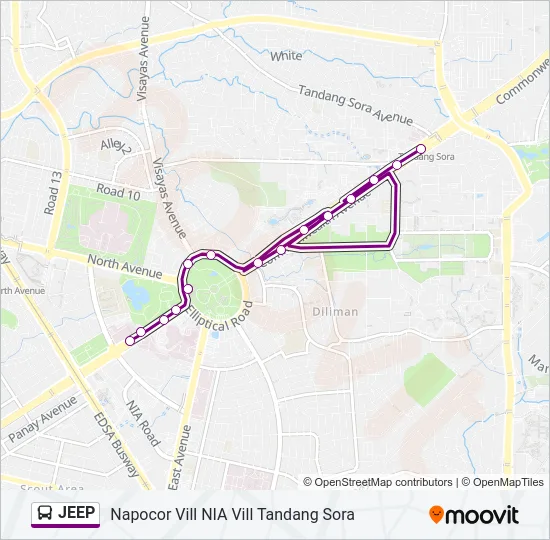 JEEP Bus Line Map