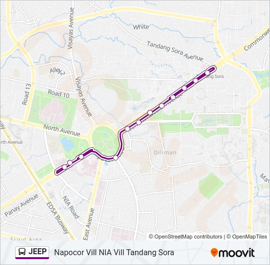 JEEP Bus Line Map