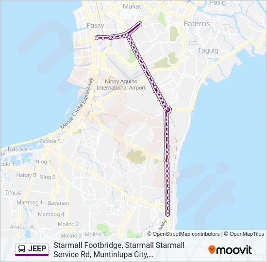 JEEP Bus Line Map