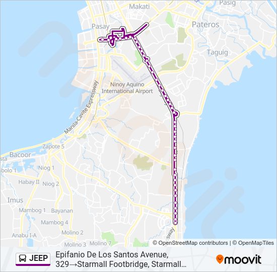 JEEP Bus Line Map