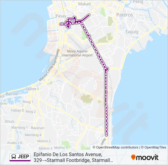 JEEP Bus Line Map