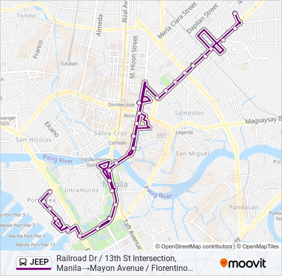 JEEP Bus Line Map