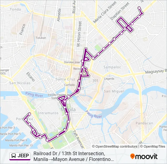 JEEP Bus Line Map