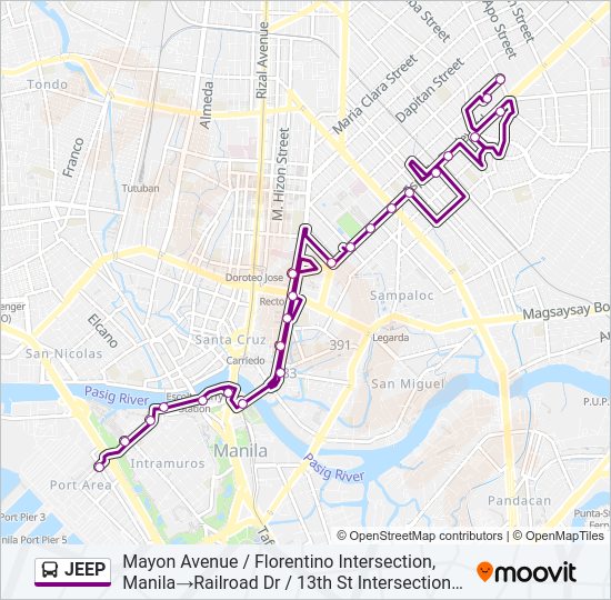 JEEP Bus Line Map