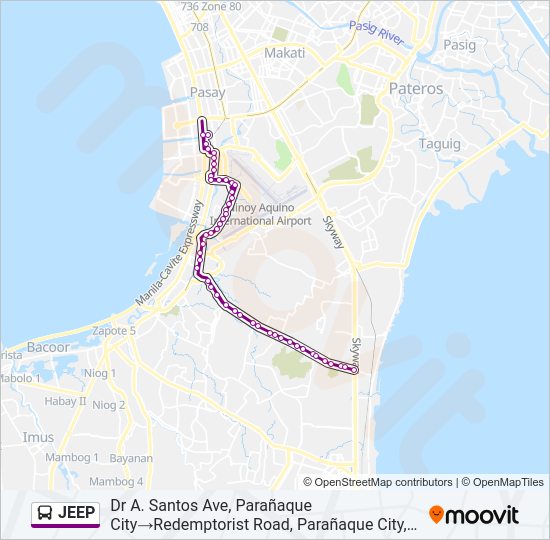 JEEP Bus Line Map