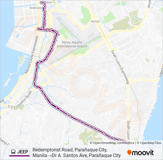 JEEP Bus Line Map