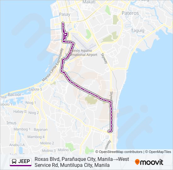 JEEP Bus Line Map