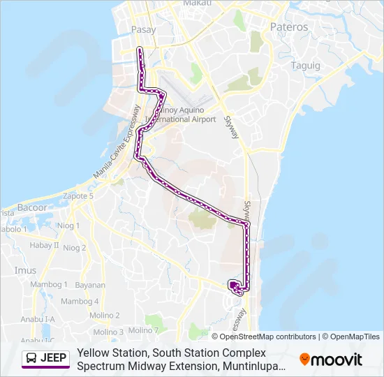 JEEP Bus Line Map