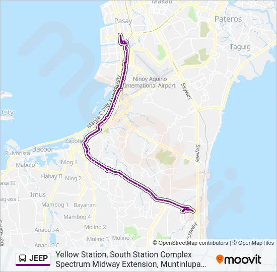 JEEP Bus Line Map