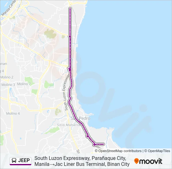 JEEP Bus Line Map