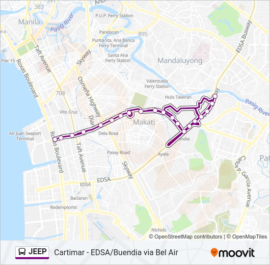 JEEP bus Line Map