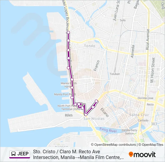 JEEP Bus Line Map