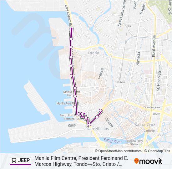 JEEP Bus Line Map