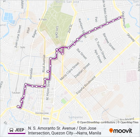 JEEP bus Line Map