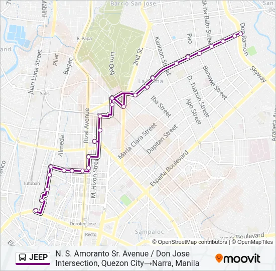 JEEP Bus Line Map