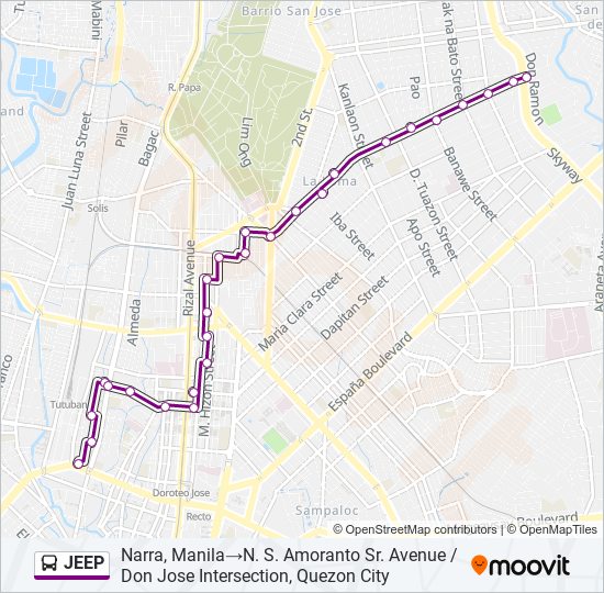 JEEP Bus Line Map