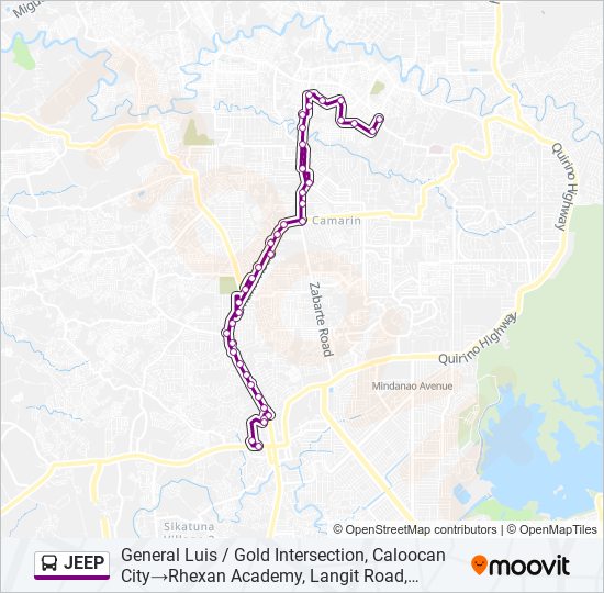 JEEP Bus Line Map