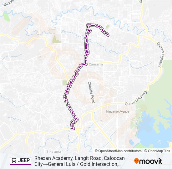 JEEP bus Line Map