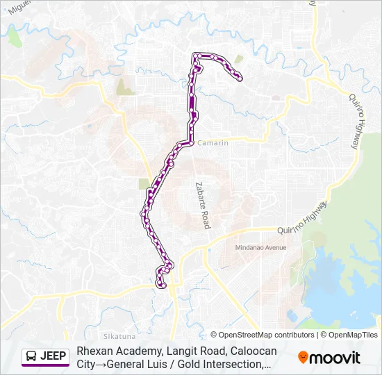 JEEP Bus Line Map