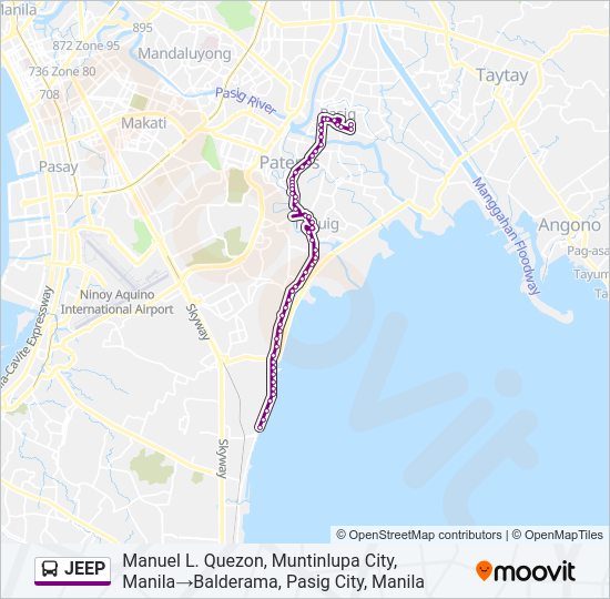JEEP Bus Line Map