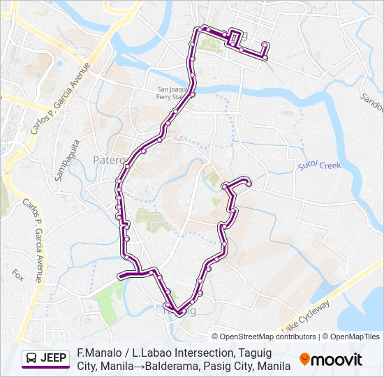 JEEP bus Line Map