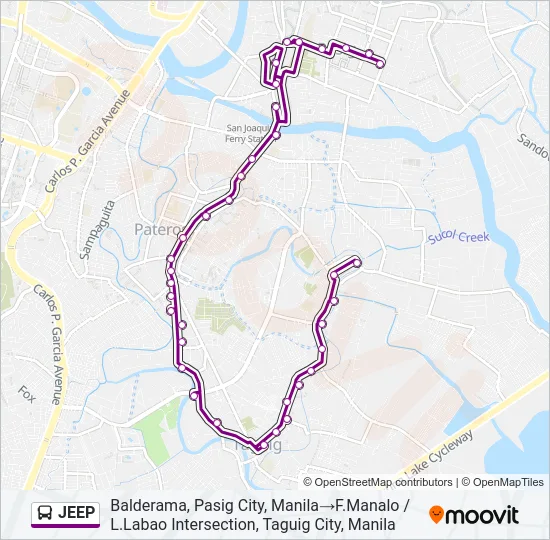 JEEP Bus Line Map