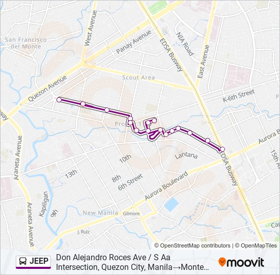 JEEP bus Line Map