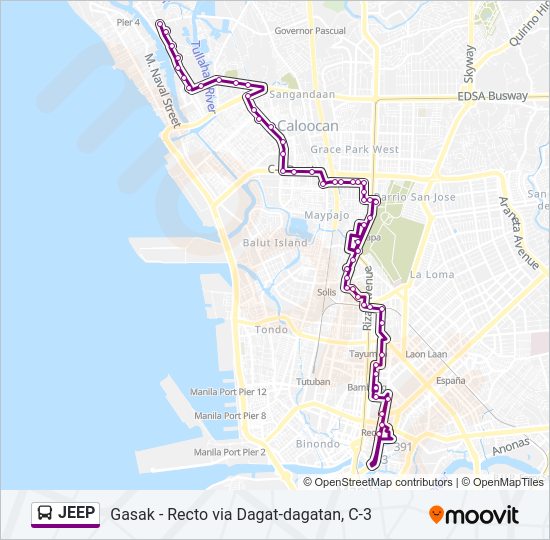 JEEP Bus Line Map