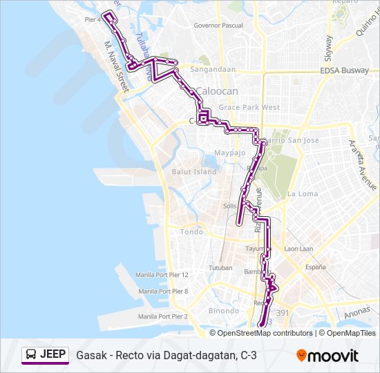 JEEP bus Line Map