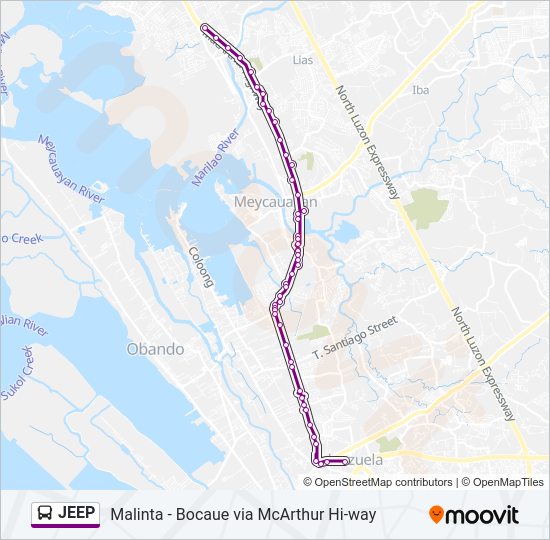 JEEP Bus Line Map