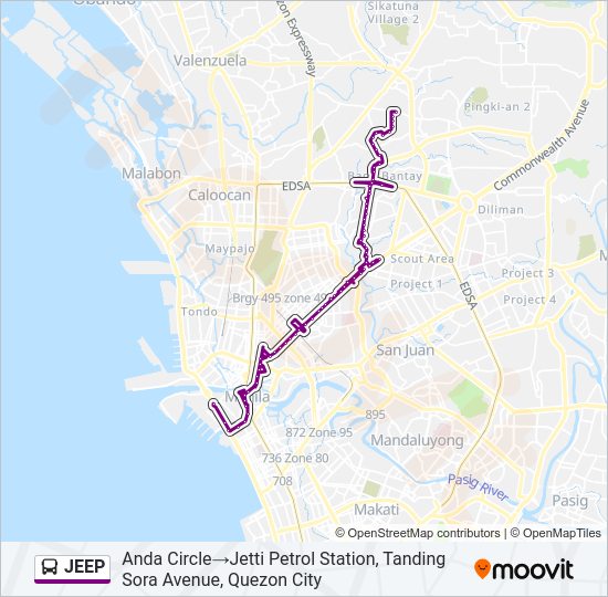 JEEP Bus Line Map