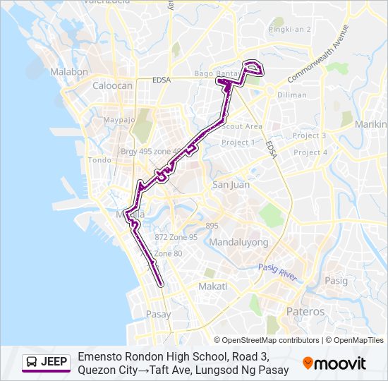 JEEP bus Line Map