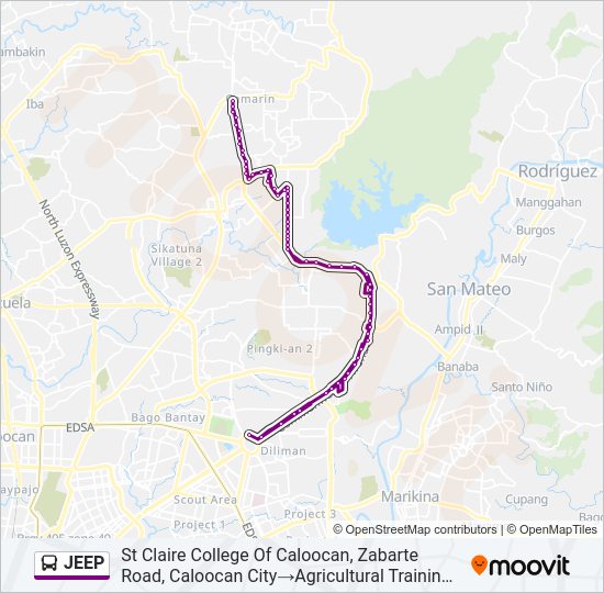 JEEP Bus Line Map