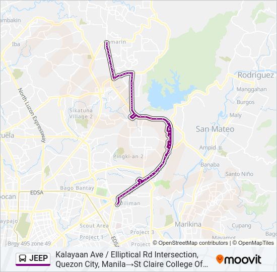 JEEP bus Line Map