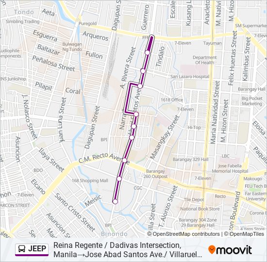 JEEP bus Line Map