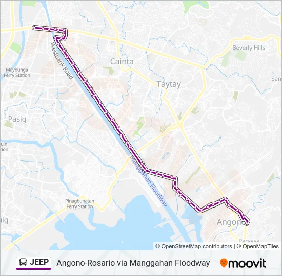 JEEP Bus Line Map