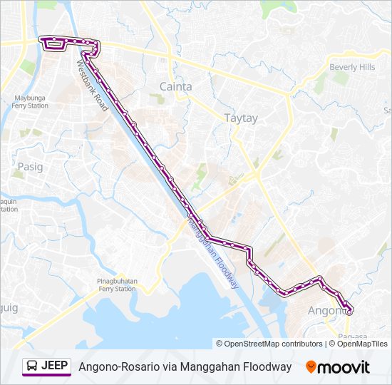 JEEP Bus Line Map