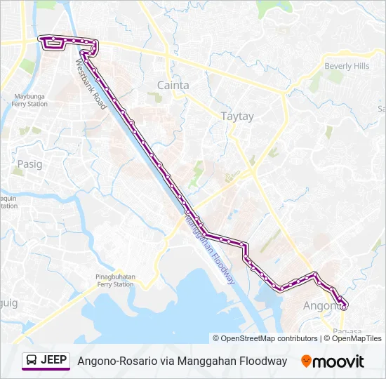 JEEP Bus Line Map