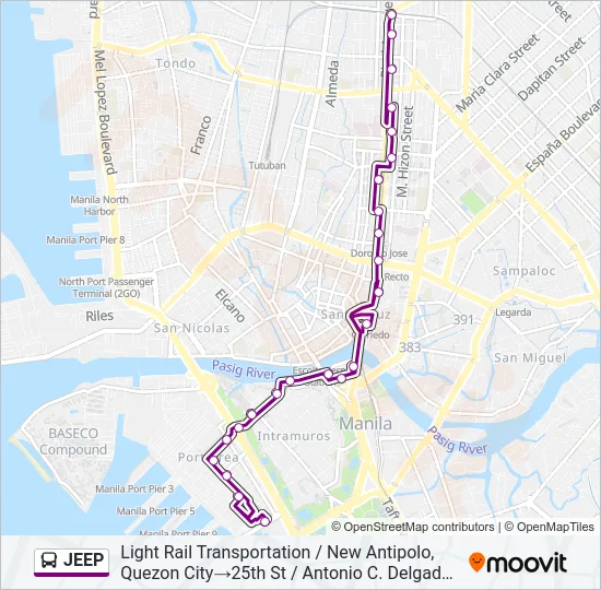 JEEP Bus Line Map