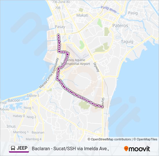 JEEP Bus Line Map