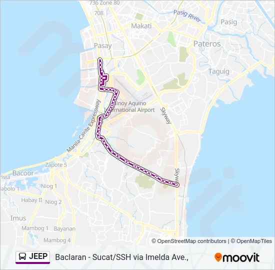 JEEP Bus Line Map