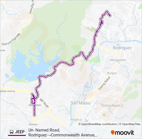 JEEP Bus Line Map