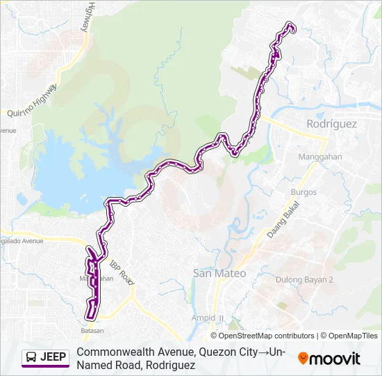JEEP Bus Line Map