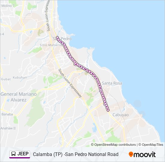 JEEP Bus Line Map