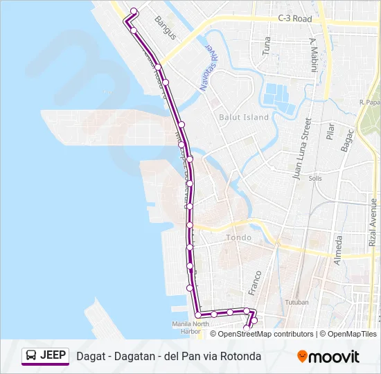 JEEP Bus Line Map