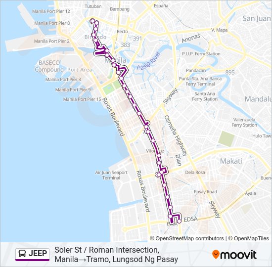 JEEP bus Line Map