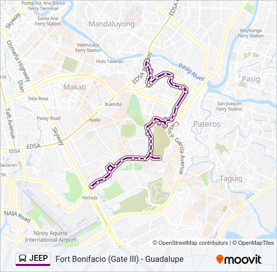 JEEP bus Line Map