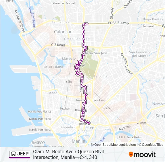 JEEP Bus Line Map