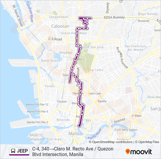 JEEP Bus Line Map