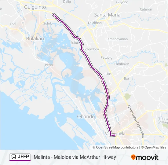JEEP Bus Line Map